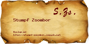 Stumpf Zsombor névjegykártya